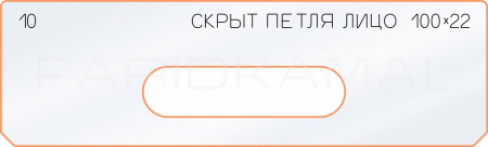 10 лицо скрыт петли 100х22